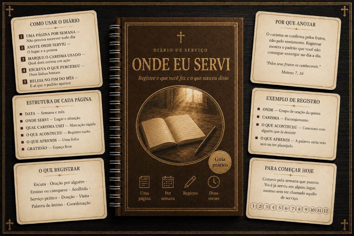 Capa e páginas internas do bônus Diário de Serviço