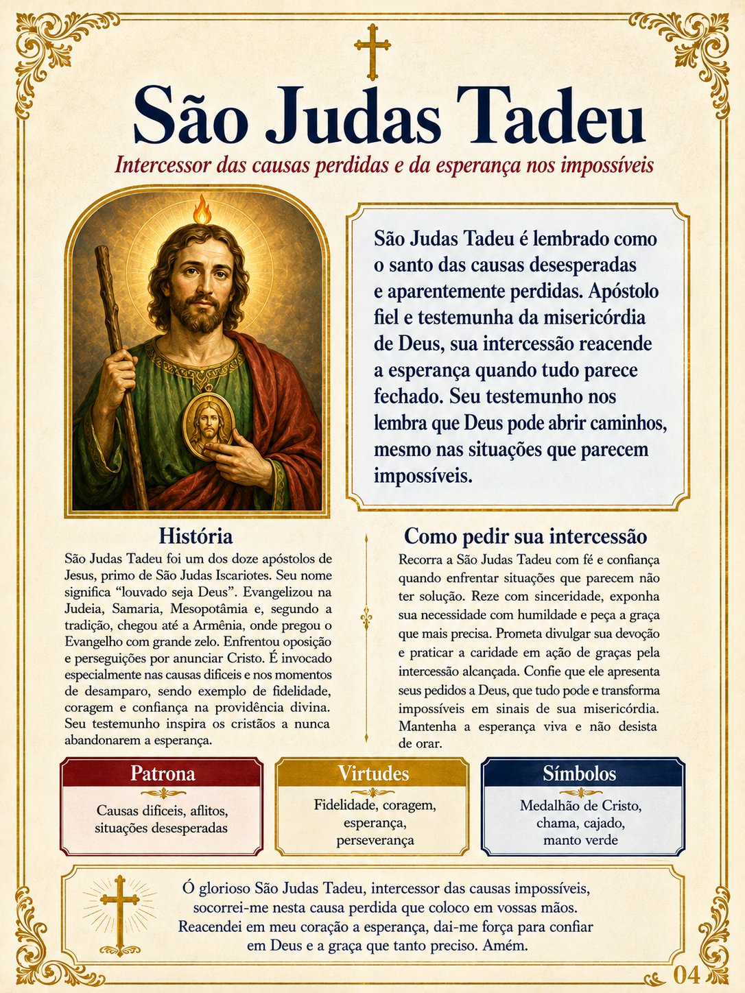 Página interna do Guia dos Santos, quando recorrer