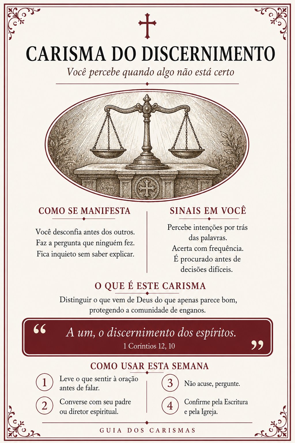 CARISMA DO DISCERNIMENTO
